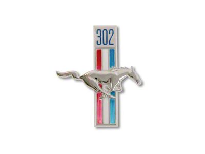 Scott Drake 302 Running Horse Fender Emblem; Passenger Side (1968 Mustang)