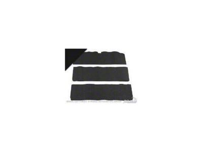 Scott Drake 80/20 Fold-Down Seat Nylon Loop Carpet; Black (65-68 Mustang Fastback)