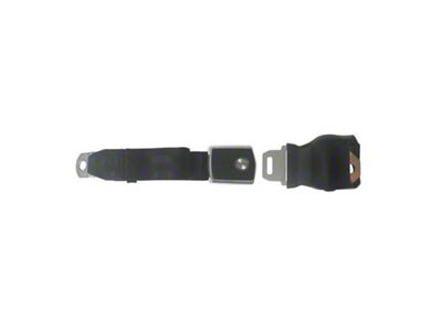 Scott Drake Concours Retractable Deluxe Seat Belt; Black (68-69 Mustang)