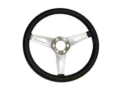 Scott Drake Corso Feroce 14-Inch 6-Hole Steering Wheel; Black Leather (65-73 Mustang)