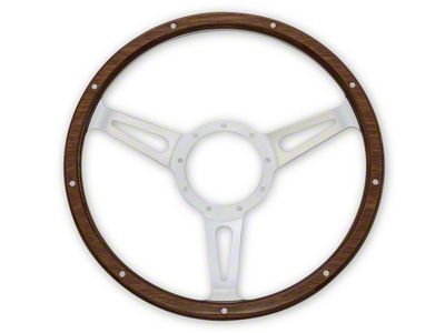 Scott Drake Corso Feroce Shelby Style Wood and Aluminum Steering Wheel; 14-Inch (65-73 Mustang)
