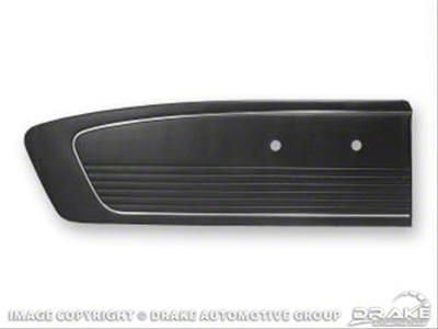 Scott Drake Deluxe Interior Door Panels; Black (1967 Mustang)