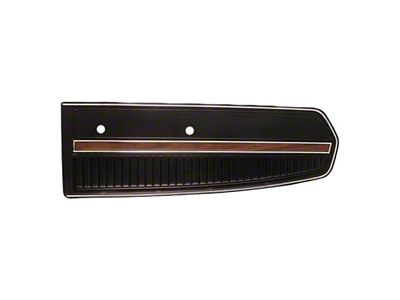 Scott Drake Deluxe Interior Door Panels; Black (1968 Mustang)