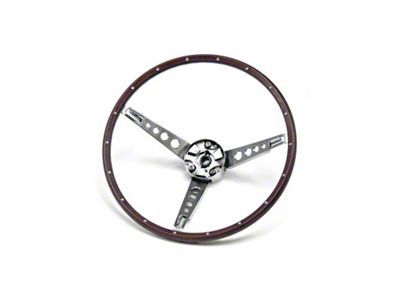 Scott Drake Deluxe Steering Wheel Assembly; Woodgrain (1967 Mustang)