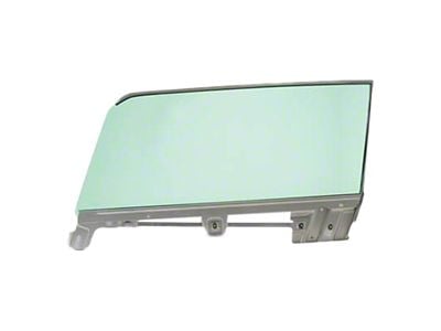Scott Drake Door Glass Assembly; Factory Green Tinted; Driver Side (67-68 Mustang Fastback)