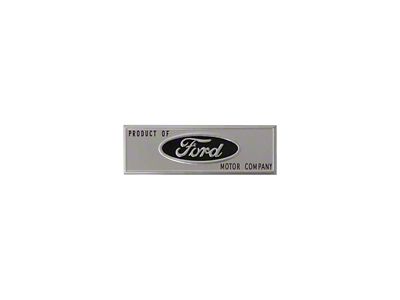 Scott Drake Ford Logo Door Sill Plate Emblem; Black (64-66 Mustang)