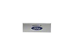 Scott Drake Ford Logo Door Sill Plate Emblem; Blue (68-73 Mustang)