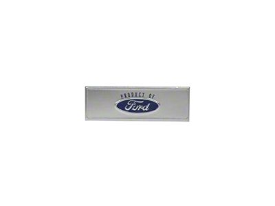 Scott Drake Ford Logo Door Sill Plate Emblem; Blue (68-73 Mustang)