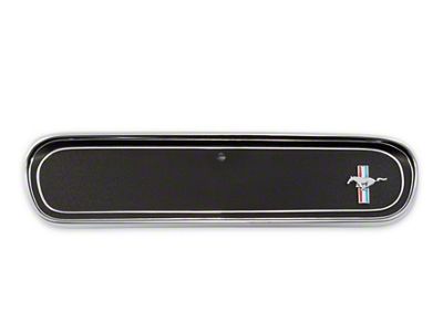 Scott Drake Glove Box Door with Running Horse Emblem; Black (1966 Mustang)