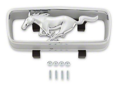 Scott Drake Grille Corral and Running Horse Emblem (1966 Mustang w/ Standard Grille)