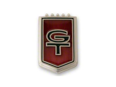 Scott Drake GT Fender Emblem; Red (1966 Mustang)