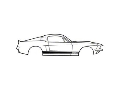 Scott Drake GT350 Stripe Kit; White (66-68 Mustang)