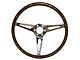 Scott Drake GT350 Style Genuine Wood and Aluminum 6-Hole Steering Wheel; 14-Inch (65-73 Mustang)