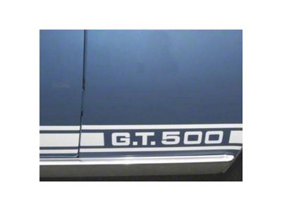 Scott Drake GT500 Stripe Kit; White (69-70 Mustang)