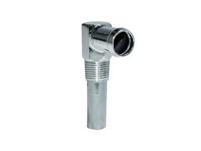 Scott Drake HVAC Heater Hose Elbow; Chrome (64-73 Small Block V8 Mustang)