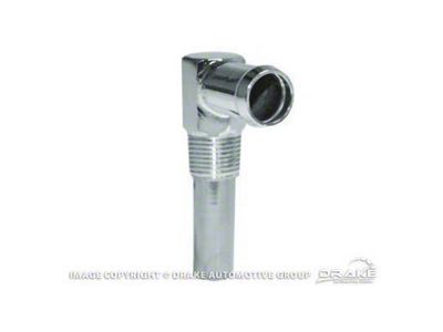 Scott Drake HVAC Heater Hose Elbow; Silver Zinc (64-73 Small Block V8 Mustang)