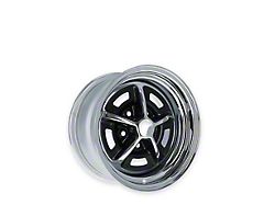Scott Drake Magnum 500 Black and Chrome Wheel; 14x7 (64-73 Mustang)