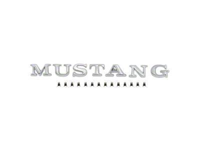 Scott Drake Mustang Trunk Letters; Chome (65-72 Mustang)