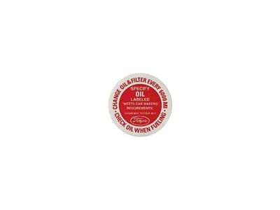 Scott Drake Oil Filler Cap Decal (64-66 Mustang)