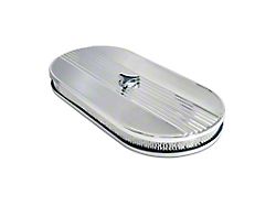 Scott Drake Oval Air Cleaner Assembly; Chrome (64-73 Mustang w/ 2-Barrel or 4-Barrel Carburetor)