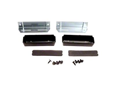 Scott Drake Pony Interior Door Cup Kit; Black (65-66 Mustang)