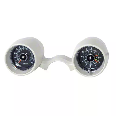 Scott Drake Ecklers Rally Pac Gauges; 8000 RPM; White C6ZZ-10B960KWT ...