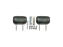 Scott Drake Sport Seat Headrest Kit; Black (64-67 Mustang)