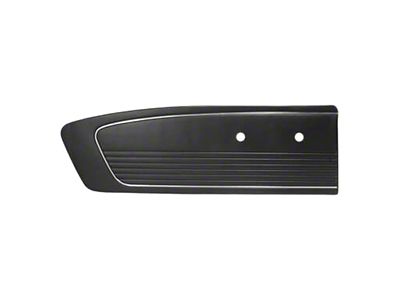 Scott Drake Standard Interior Door Panels; Black (1966 Mustang)