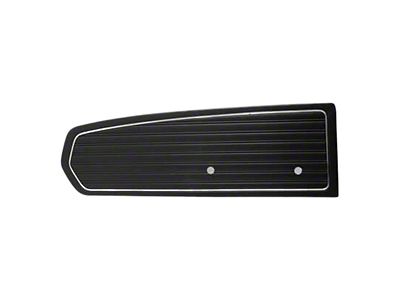 Scott Drake Standard Interior Door Panels; Black (1968 Mustang)