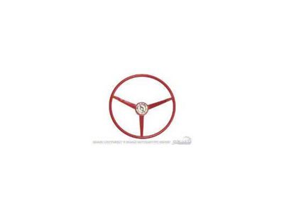 Scott Drake Standard Steering Wheel; Bright Red (1965 Mustang)