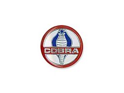 Scott Drake Steering Wheel Emblem; Cobra Logo (65-73 Mustang)