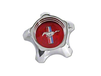 Scott Drake Styled Steel Wheel Hub Cap; Red (1967 Mustang)