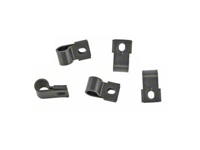 Scott Drake Underhood Turn Signal Harness Clips; Black (67-68 Mustang)