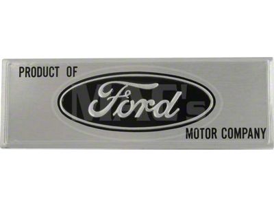 Scuff Plate Emblem - Ford Logo In Black