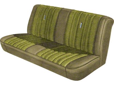 Seat Cover - Front Bench - Torino 2 Door Hardtop, Fastback, Convertible or Ranchero - Nugget GoldL-3448 With Nugget Gold L-3442 Inserts