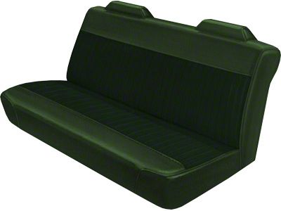 Seat Cover - Front Bench - Torino 2 Door Hardtop, Fastback or Convertible - Green L-4234 With Green L-4238 Inserts