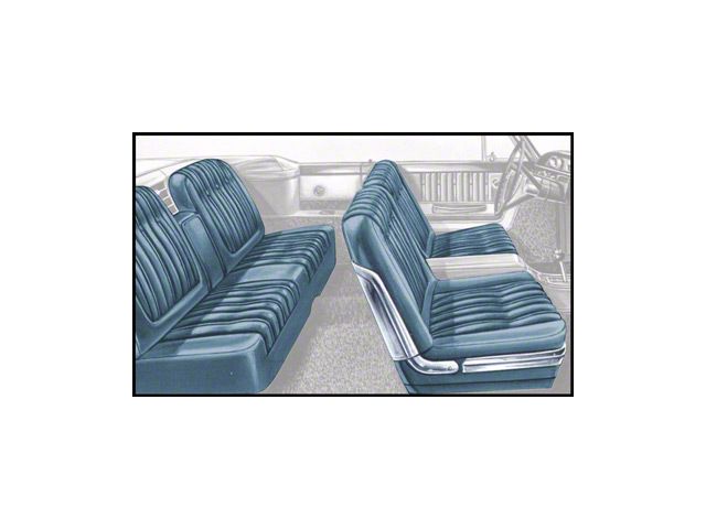 Seat Covers - Front Bucket Seats Only - Ford Galaxie 500 XL- Blue 62S
