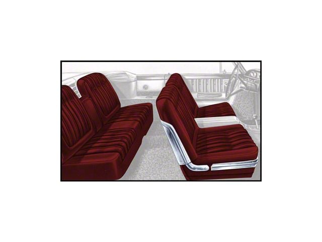 Seat Covers - Front Bucket Seats Only - Ford Galaxie 500 XL- Red 61S