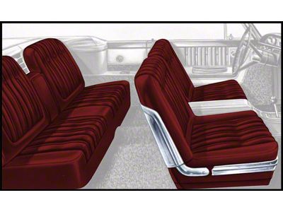 Seat Covers - Front Bucket Seats Only - Ford Galaxie 500 XL- Red 61S