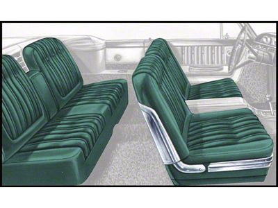 Seat Covers - Front Bucket Seats Only - Ford Galaxie 500 XL- Turquoise 63S