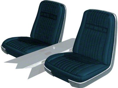 Seat Covers - Front Buckets Only - Ford Galaxie 500 XL - Blue 154