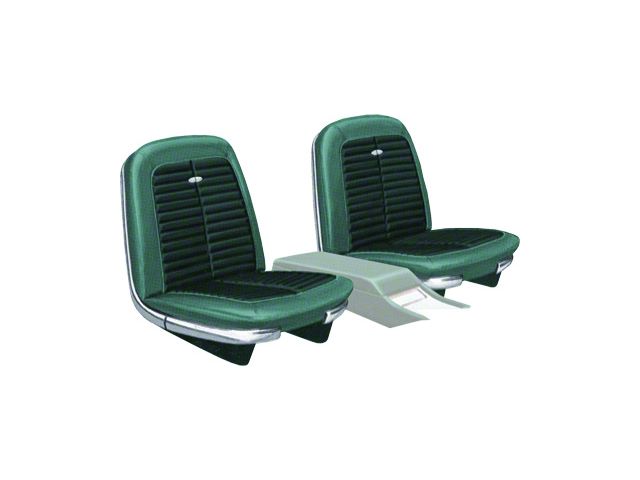 Seat Covers - Front Buckets Only - Ford Galaxie 500 XL - Light Aqua 159 With Dark Aqua 163 Inserts