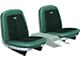Seat Covers - Front Buckets Only - Ford Galaxie 500 XL - Light Aqua 159 With Dark Aqua 163 Inserts