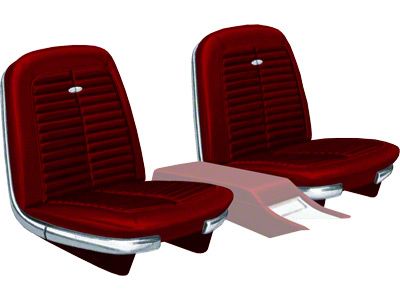 Seat Covers - Front Buckets Only - Ford Galaxie 500 XL - Red 61S
