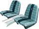 Seat Covers - Front Buckets Only - Ford Galaxie XL - Light Blue 156 With Dark Blue 160S Inserts