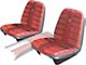 Seat Covers - Front Buckets Only - Ford Galaxie XL - Red 153 With Red 153S Inserts