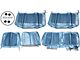Seat Covers - Front & Rear Bench Seats - Ford Galaxie 500 2Door Hardtop - Black L-110