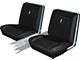 Seat Covers - Full Set Of Front Bucket & Rear Bench - Fairlane 500XL & GT Convertible - Black L-958 With Black L-2949 Inserts