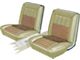 Seat Covers - Full Set Of Front Bucket & Rear Bench - Fairlane 500XL, GT & 2 Door Hardtop - Parchment L-2613 With Parchment L-2945 Inserts