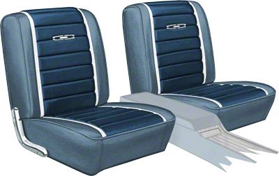 Ecklers Seat Covers - Pair Of Front Bucket - 2-Tone Blue L
